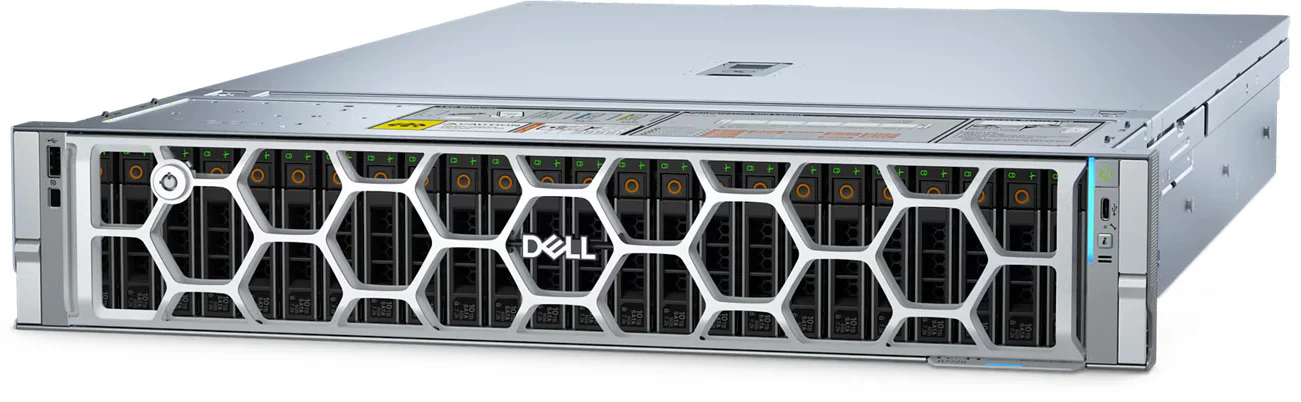 Сервер DELL PowerEdge R7725 2U/16SFF + 8NVMe/2x9175F/2x32GB/2x965I/1x480GB SATA/2x6,4TB NVMe MU/2x3200W/BR 57414 OCP/Qlogic 2772 LP/ BOSS N1 2x480GB/RC4/bezel/noTPM/IDRAC10 ENT/rails/1YWARR