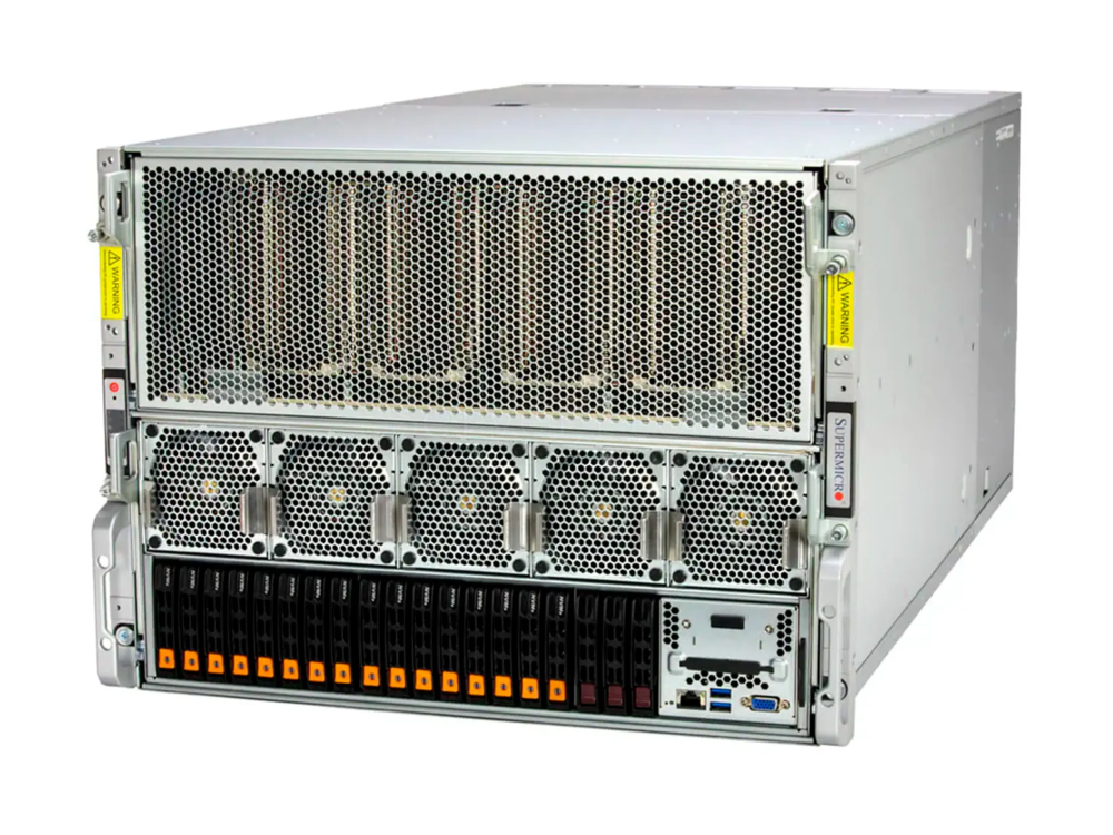 Серверная платформа Supermicro SupeServer 8U 821GE-TNHR 8xH200 HGX SXM/ 2x8558 / 32x64Gb/ 2xMicron 7450 PRO 960Gb NVMe M.2/ 8x400Gb/ 2x10Gb/ TPM/ SFT-DCMS-SINGLE
