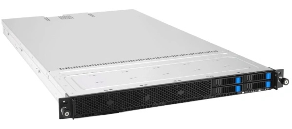 Серверная платформа ASUS RS501A-E12-RS4U, 1U, 1x SP5 LGA6096 (450W), 24x DDR5 6400 4800, 4x 2.5'' hsb SATA SAS* NVMe, 2 x M.2 PCIe SATA up to 22110, 3x PCIe x16* + 1x OCP3.0,  2x 1GbE Intel I350 LAN, PSU 1+1 1600W