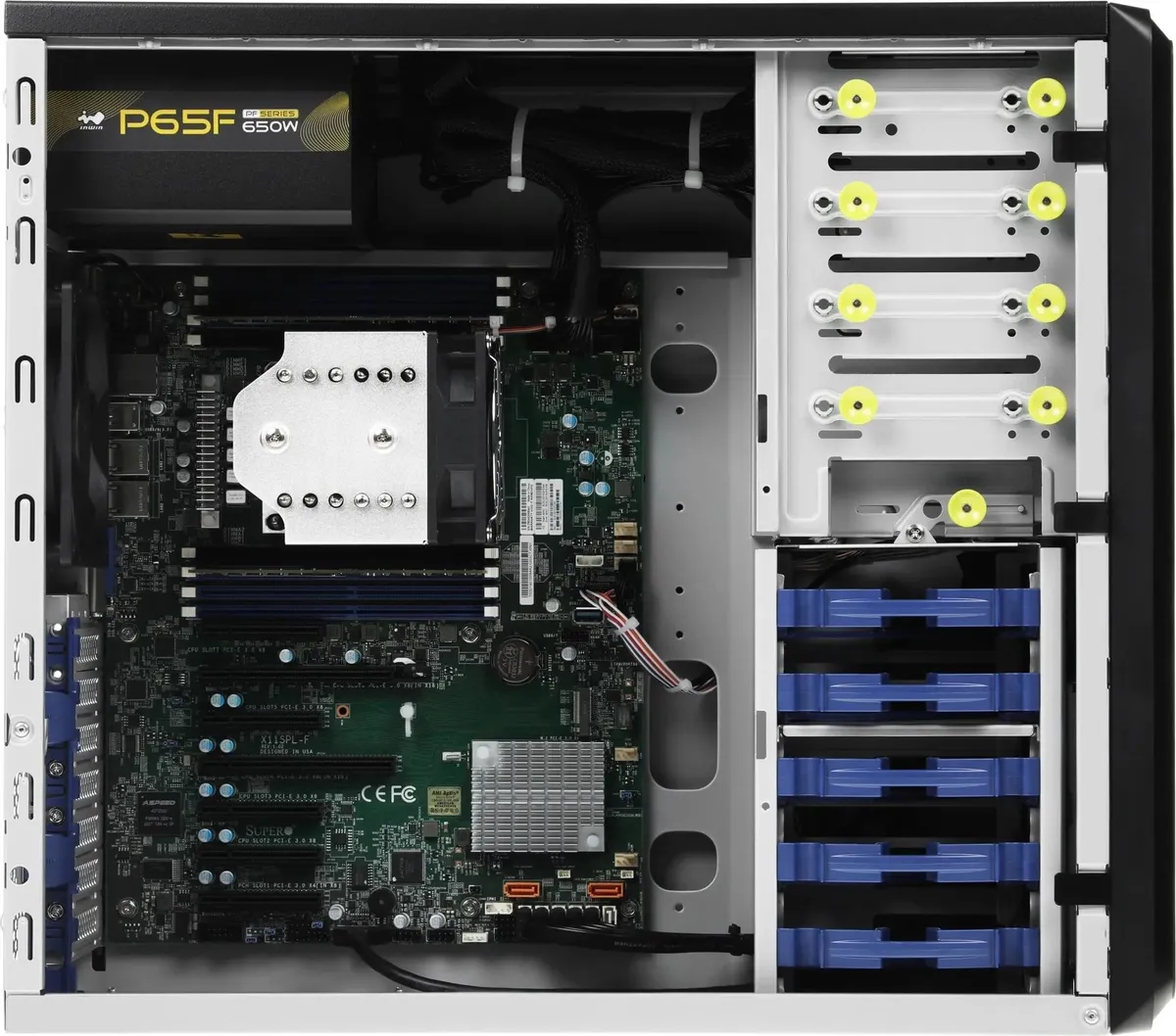 Сервер IRU Rock W9105P 1x6126 2x16Gb 1x500Gb M.2 SSD С621 AST2500 2x1Gb/s 1x650W w/o OS (2136363)