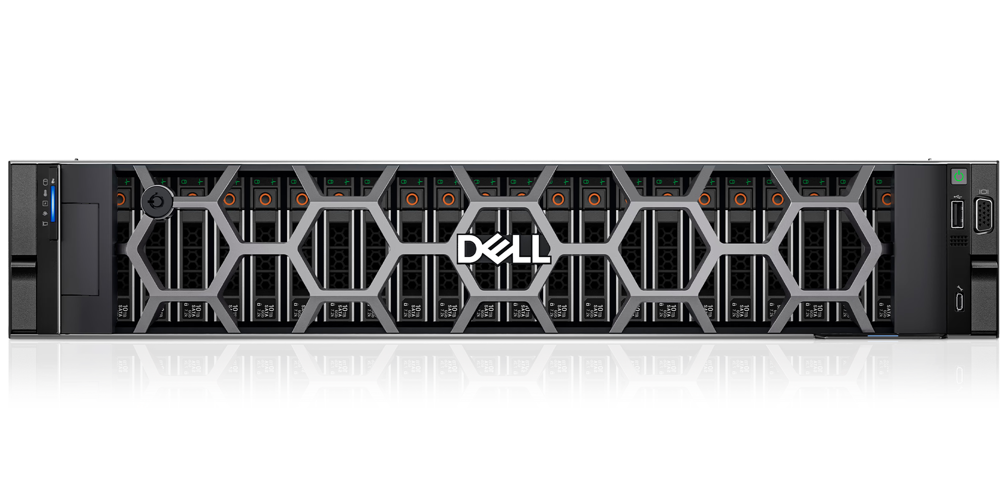 Сервер DELL PowerEdge R760 2U/ 24SFF(8 universal)/ 2x6548N/ 32x64GB RDIMM/ 2x3,84TB SAS RI/ PERC H755/ IDRAC9 ENT/ Dual 1100W / Br 57414 OCP/ Rails/ 1YWARR