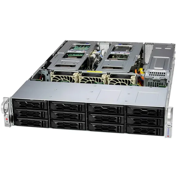 Сервер Supermicro SuperServer 2U 621C-TN12R/ 2x4510/ 4x16Gb/ 1x240Gb SATA/ 9580-8I8E/ 2x25Gb + Transceives/ SFT-DCMS-SINGLE/ MCP-220-82616-0N