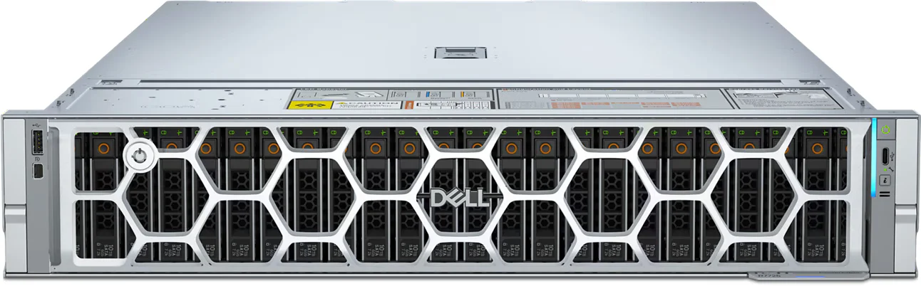 Сервер DELL PowerEdge R7725 2U/16SFF + 8NVMe/2x9175F/2x32GB/2x965I/1x480GB SATA/2x6,4TB NVMe MU/2x3200W/BR 57414 OCP/Qlogic 2772 LP/ BOSS N1 2x480GB/RC4/bezel/noTPM/IDRAC10 ENT/rails/1YWARR