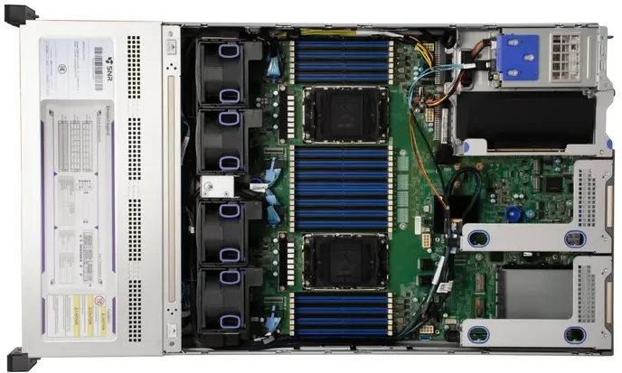 Серверная платформа SNR-SR2412LS-NV Rack 2U, 2xXeon LGA4677, 32xDDR5/5600MHz(upto 8TB), 12xHDD LFF/SFF SATA/SAS/NVMe + 2xSFF rear, 2x M.2 (2280 / 22110), noRAID, 8xPCIe 5.0/4.0, 2x1GbE, 2x1300W, Rails