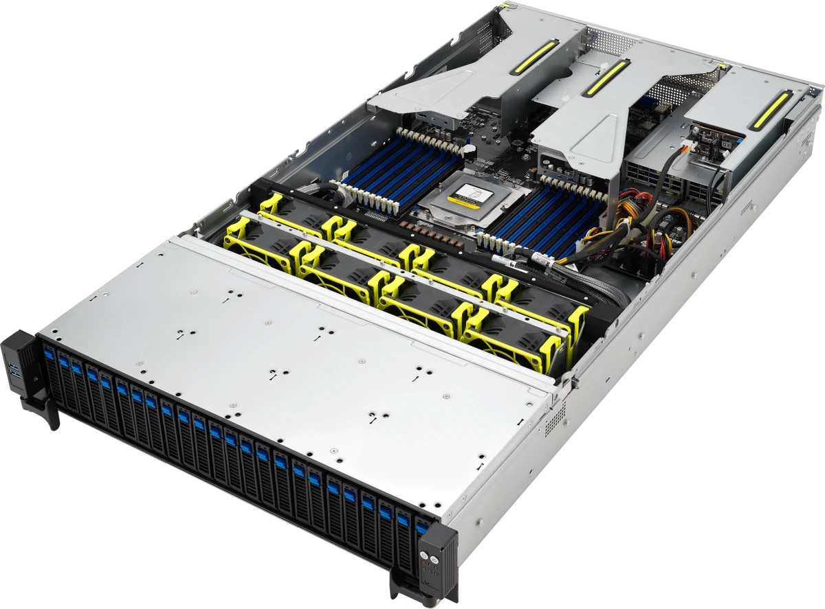 Серверная платформа ASUS RS521A-E12-RS24U/1G/2kW/16NVMe/FAN/RH/OCP/GPU