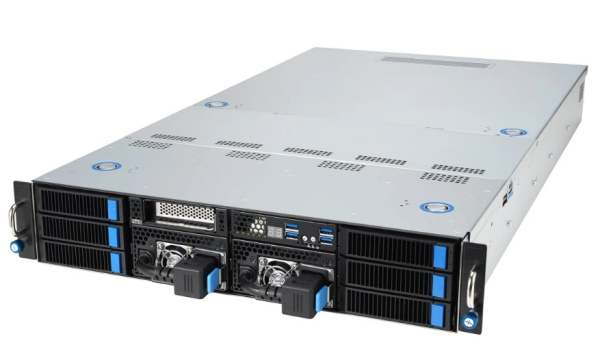 Серверная платформа ASUS ESC4000A-E12-SKU1, 2U GPU, 1 x SP5 LGA6096 EPYC 9004 (400W), 12DIMM DDR5, 2 x 2.5" SATA/SAS*/NVMe + 2 x 3.5" SATA/SAS*/NVMe + 2 x 3.5" SATA/SAS*,2 x GbE LAN (I350), 2x 2600W