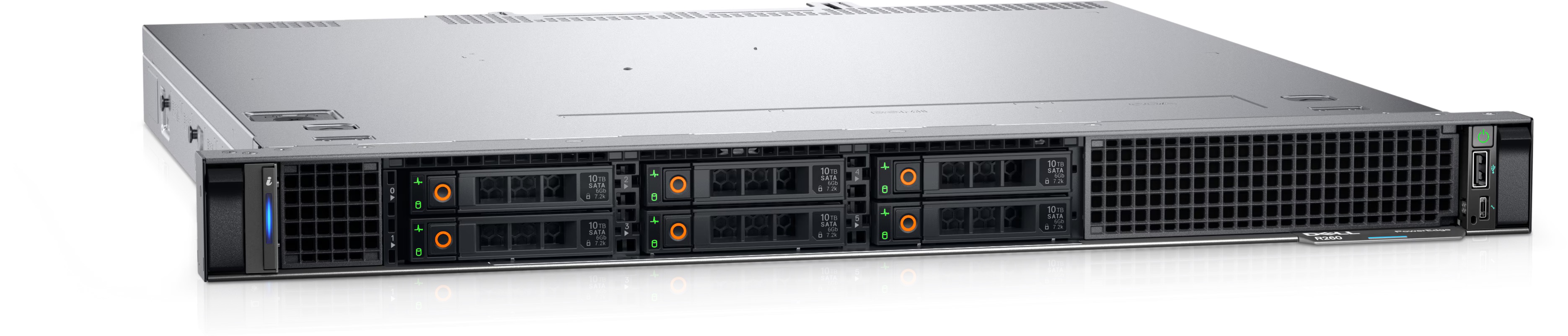 Сервер DELL PowerEdge R260 1U/ 2LFF/ E-2414/ 1x16GB UDIMM/ 1x2TB SATA/IDRAC9 Basic/ 1X700W/ Rails/1YWARR