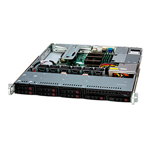 Серверная платформа Supermicro SuperServer 1U 111R-M noCPU(1) E-2400 series/ noDIMM(4)/ 8x2,5"/ 2x600W/ SFT-DCMS-Single/ 1st config