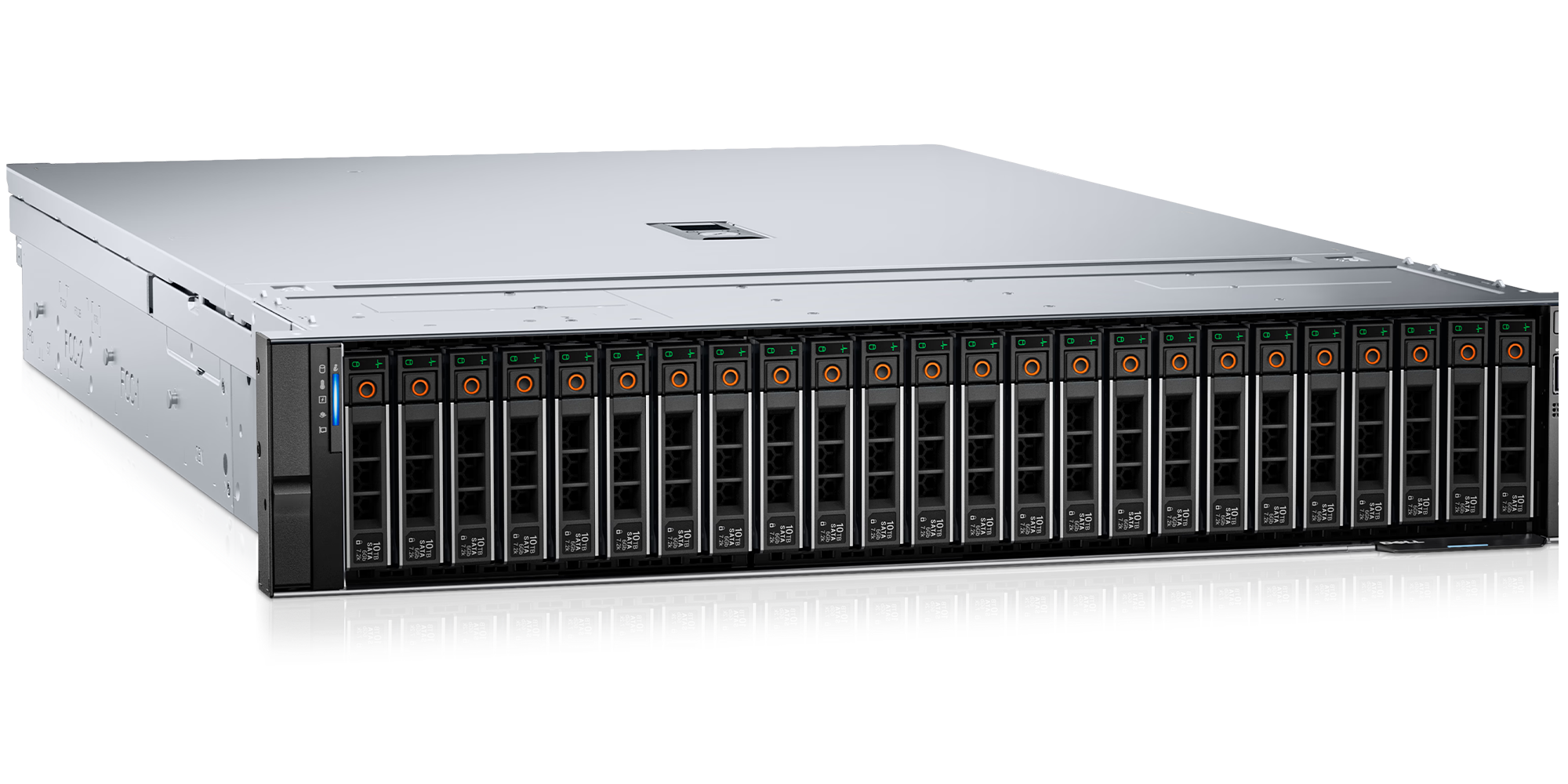 Сервер DELL PowerEdge R760 2U/ 24SFF(8 universal)/ 2x6548N/ 32x64GB RDIMM/ 2x3,84TB SAS RI/ PERC H755/ IDRAC9 ENT/ Dual 1100W / Br 57414 OCP/ Rails/ 1YWARR