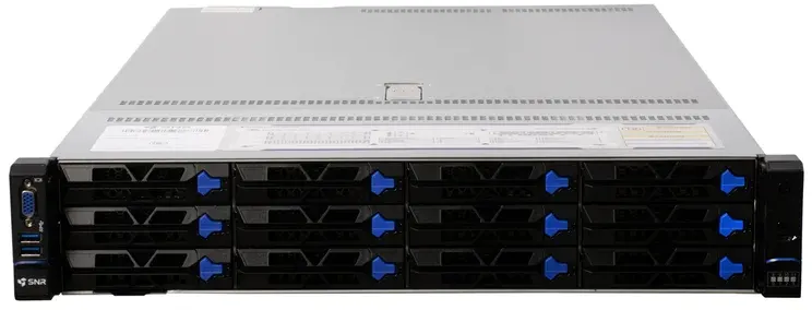 Серверная платформа SNR-SR2412LS Rack 2U, 2xXeon LGA4677, 32xDDR5/5600MHz(upto 8TB), 12xHDD LFF/SFF SATA/SAS + 2xSFF rear, 2x M.2 (2280 / 22110), noRAID, 8xPCIe 5.0/4.0, 2x1GbE, 2x1300W, Rails