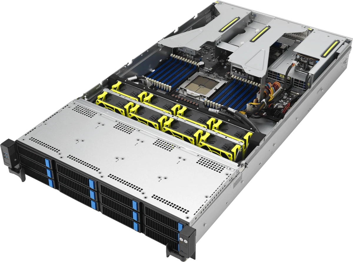 Сервер Asus RS520A-E12-RS12U/1G/1.6kW/12NVMe/FAN/RH/OCP/GPU