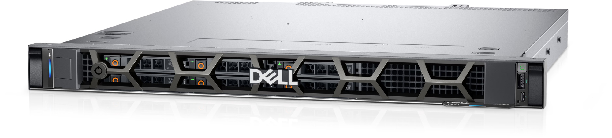 Сервер DELL PowerEdge R260 1U/ 2LFF/ E-2414/ 1x16GB UDIMM/ 1x2TB SATA/IDRAC9 Basic/ 1X700W/ Rails/1YWARR